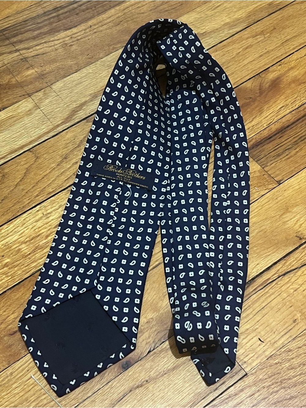 Brooks Brothers Makers Vintage Paisley Silk Necktie Made in USA Preppy